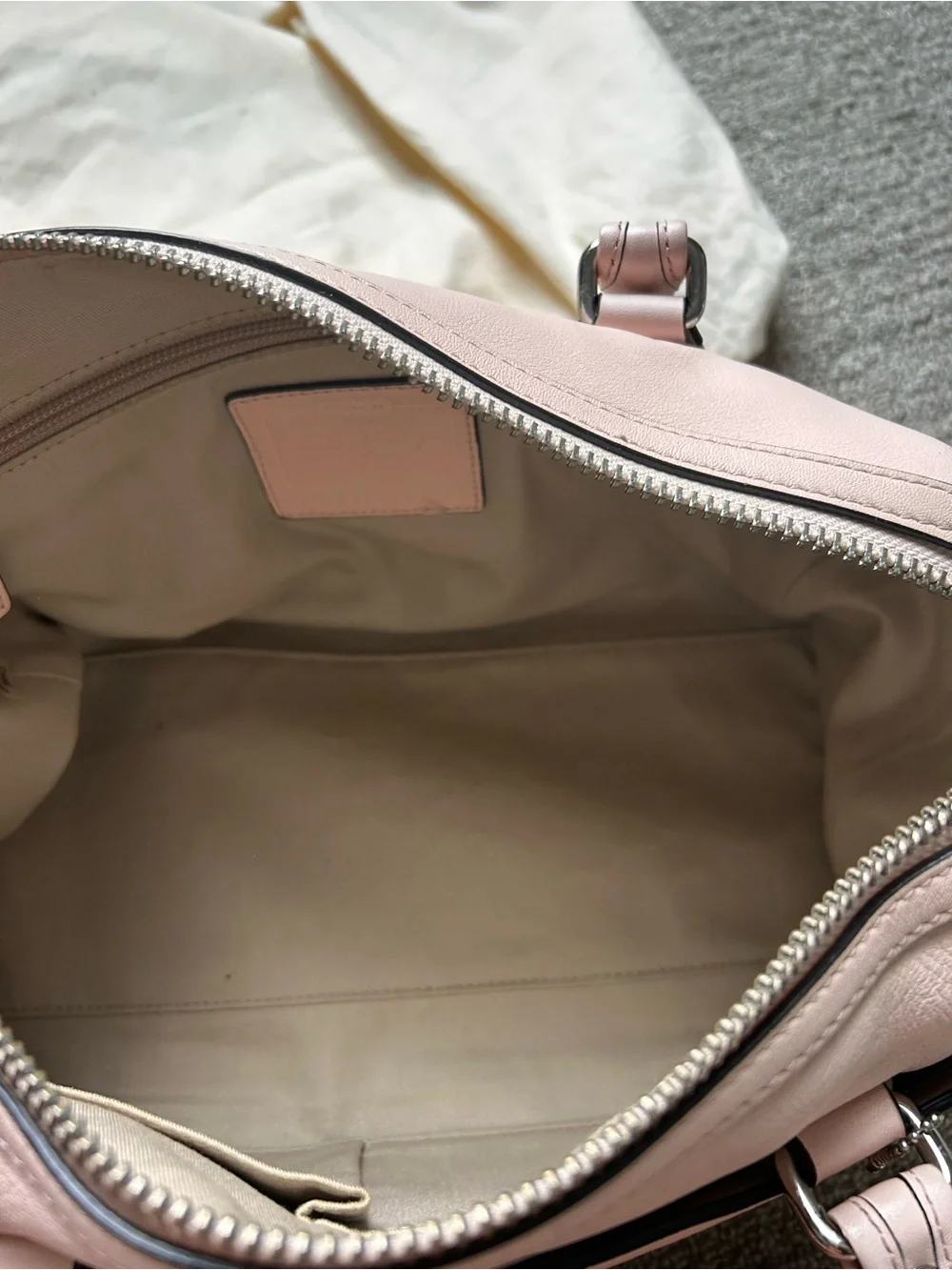 Large Legacy Haley Coach Ballet slipper Pink Leather Satchel